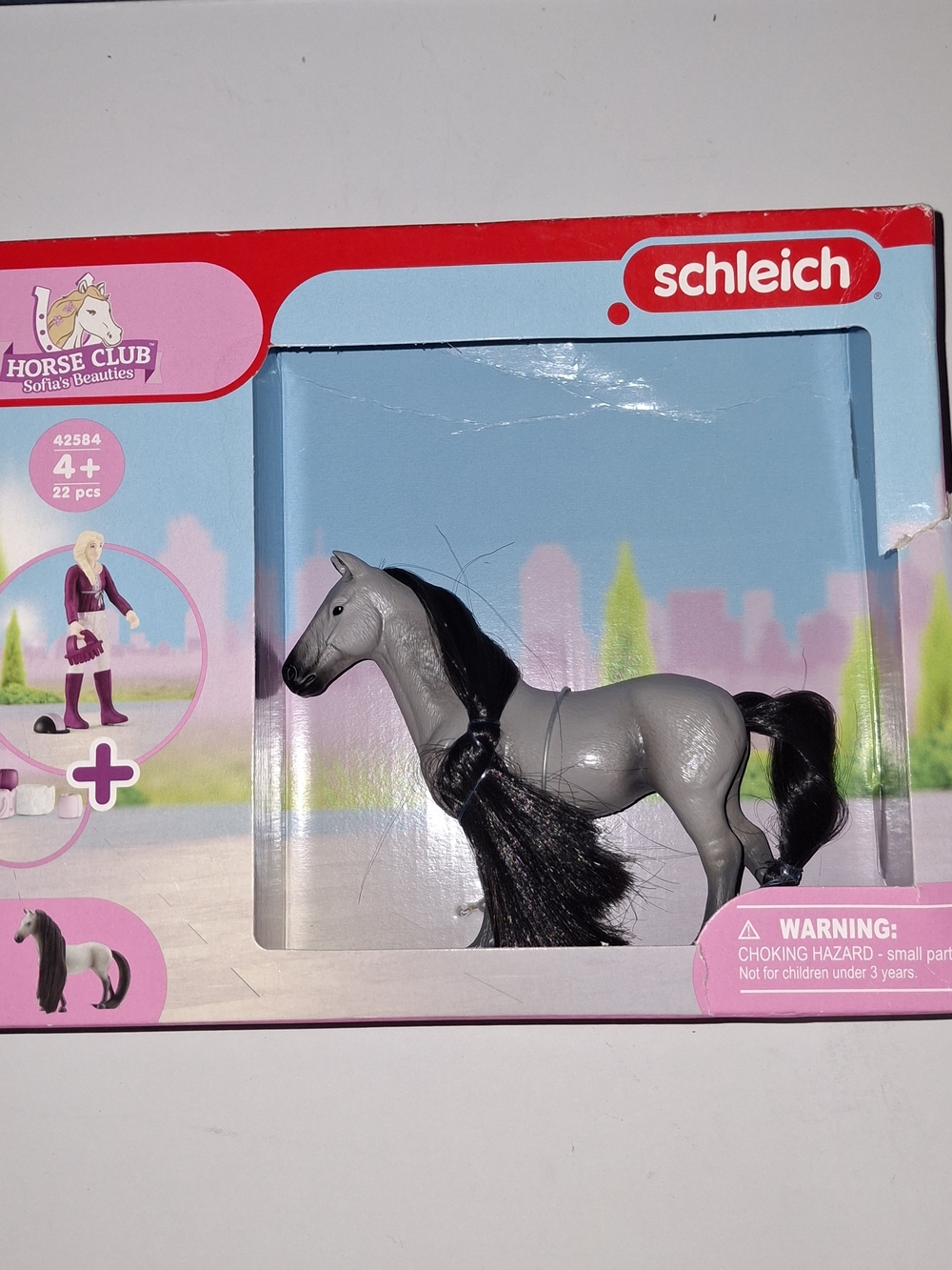 Schleich Gray Horse Figure with Black Mane & Tail - Horse Club